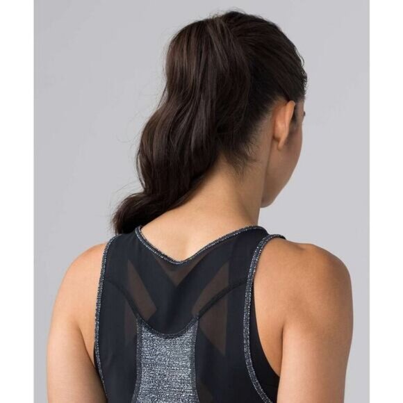 LULULEMON Sculpt Tank II Sz 2 Salt Alpine White Black / Black - Picture 5 of 8